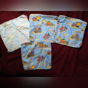 Free With Purchase Handmade Construction Theme Washcloths Wipes Set